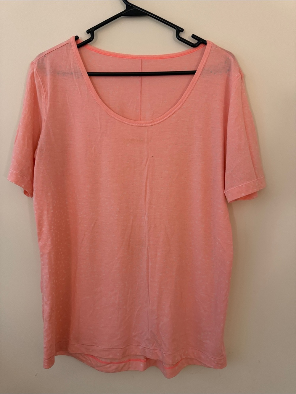 lululemon athletica Peach Scoop Neck Short Sleeve Tee